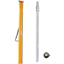 Measuring Rod 18-Feet/10ths 6 Sections Telescopic Grade Rod 1/10ft w/ Bag