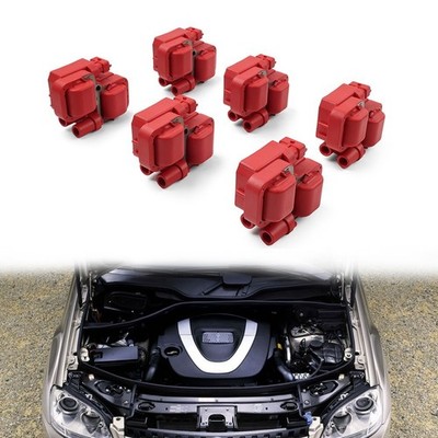 6x Ignition Coil Pack UF359 For Benz E320 ML320 C280 C240 S430 SL500 CLK320 Red