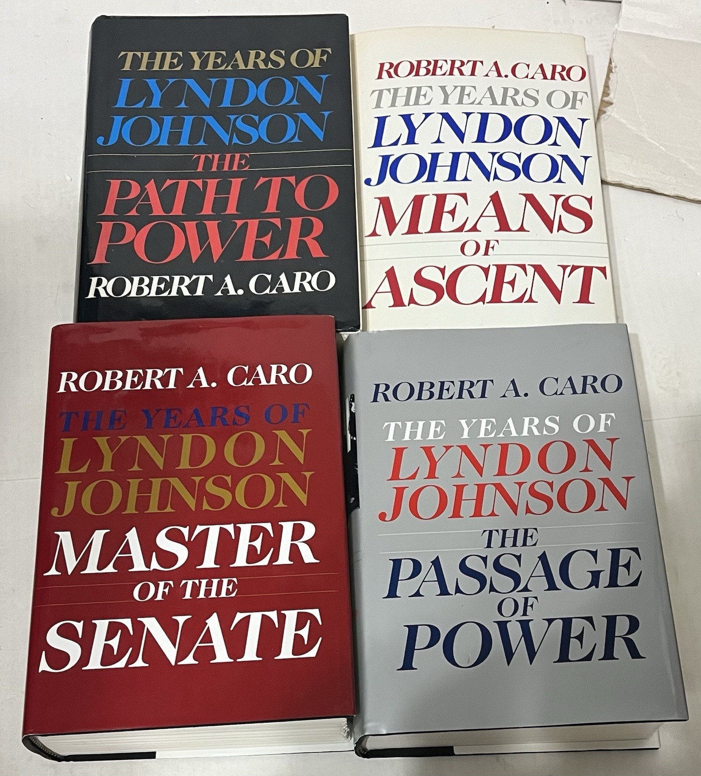 The Years of Lyndon Johnson by Robert A. Caro - Complete 4 volume set HCDJ