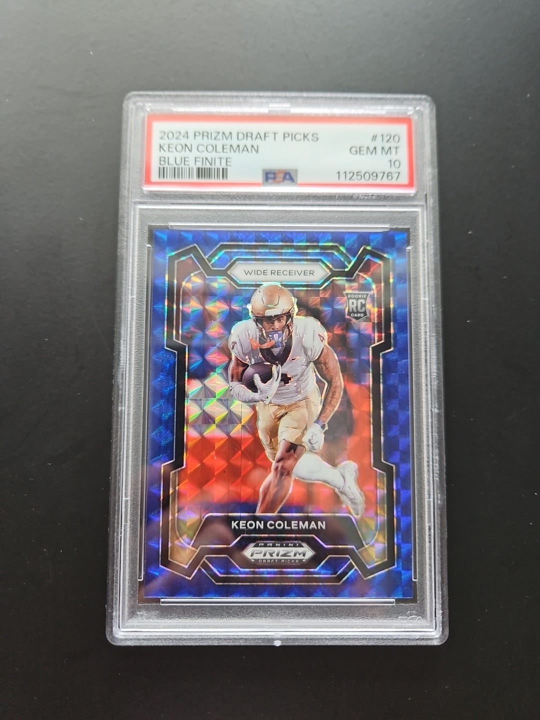 2024 Panini Prizm Draft Picks - Keon Coleman #120 Blue Finite Prizm /89 (RC)