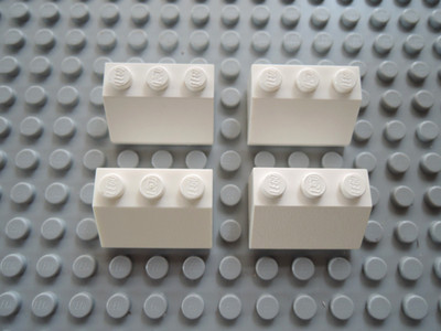 Lego 4 x Dachstein Schrägstein 3038 45° 2x3 weiß