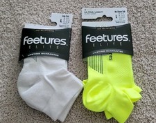  2 Feetures ELITE Unisex Socks Sz Large