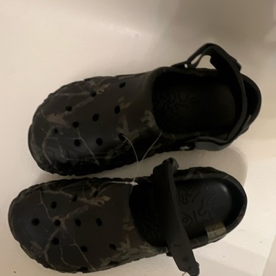 SPORT Men's Black Camouflage Slip-On Sandals Synthetic Adjustable Strap 8.5