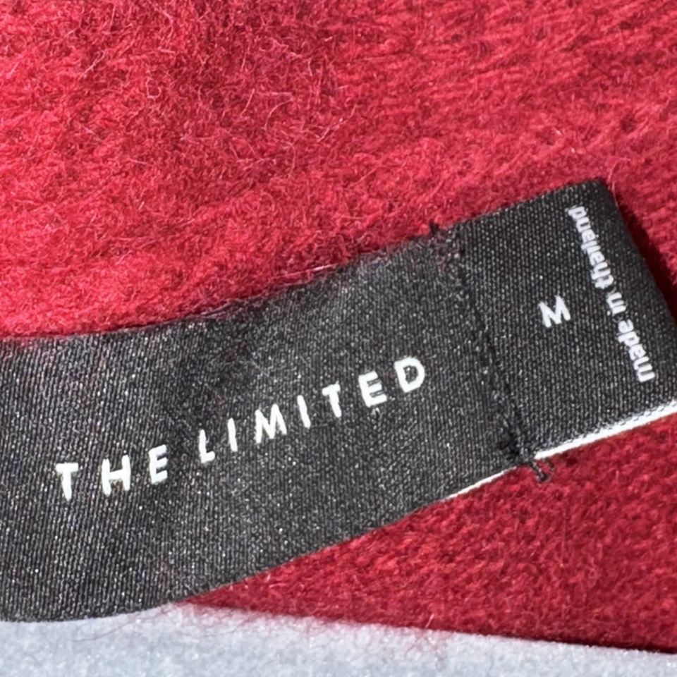 Suéter envolvente de lana de angora rojo vintage Y2K The Limited para mujer mediano Foto 3 de 4