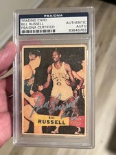 1957 Topps Bill Russell Rookie Card RC Graded PSA / DNA Certified Authentic Auto. rookie card picture