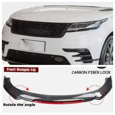 Front Bumper Lip Splitter Spoiler Carbon Fiber Style ForRange Rover Velar 17-23