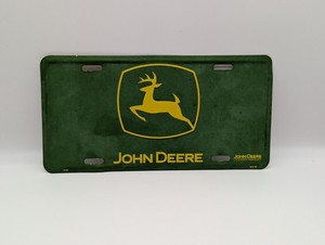 Vintage John Deere Metal Booster License Plate