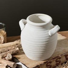 Vanselia Ceramic Flower Vase Home Decor - Farmhouse Table Vases with Handle L...