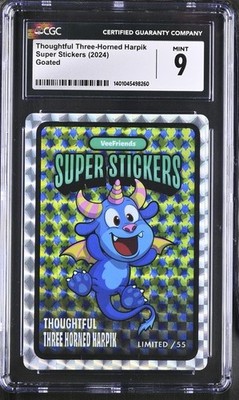 Veefriends Super Sticker Thoughtful Three Horned Harpik CGC 9 /55 GOATED