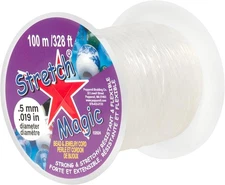 Stretch Magic Bead & Jewelry Cord - Strong & Stretchy, Easy to Knot - Clear Colo
