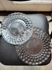Set(3) Vintage 9" ANCHOR HOCKING Bubble Clear Dinner Plates