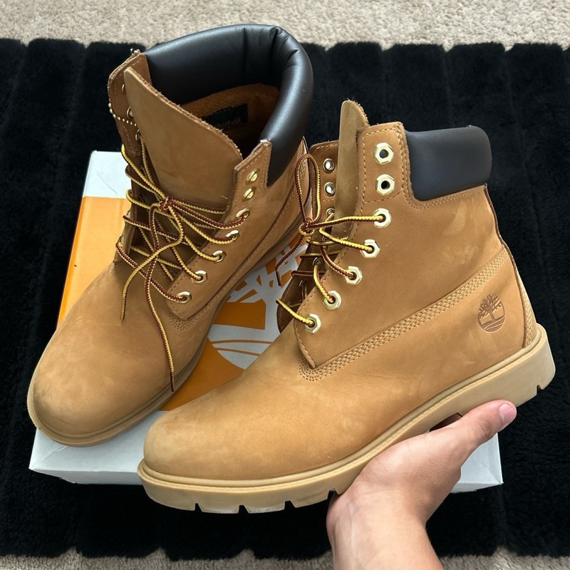 Timberland Men’s Brown Leather Ankle Work Boots Lace Up Round Toe US 9