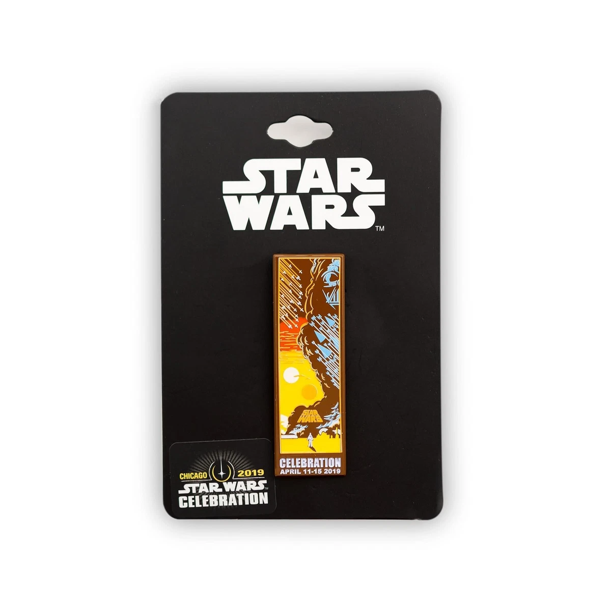 Star Wars Eine neue Hoffnung Filmposter Pin | Kunstwerk von Eric Tan | 2 cm groß
