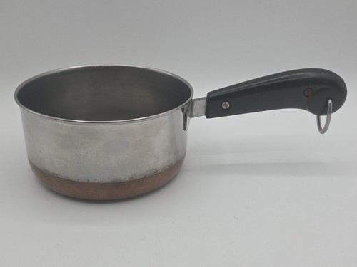 Copper Bottom Revere Ware 1 Qt Saucepan 1801 Clinton IL - USA - Afbeelding 1 van 8