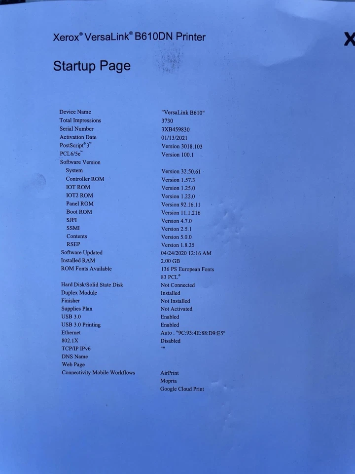 Xerox VersaLink B610/DN Monochrome Printer , Amazon Dash Replenishment Ready - Image 2 of 2