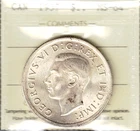 1937 Silver Dollar ICCS MS-64 STUNNING 1st King George VI aGEM 3rd Canada $1.00
