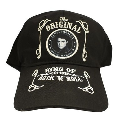 New Black & White Elvis Presley Hat Baseball Cap Hat Gift King of Rock and Roll