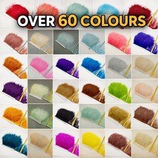 1 Meter Ostrich Feather Trimmings Trim Fringe Cloth Clothing Dress Costume Boa