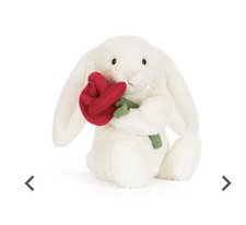    AUTHENTIC Jellycat Bunny With Rose. Includes Dust Bag And Tag Protector