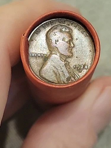Xf+ 1924D &1922D Pennies Ends Of Lincoln Wheat Cent Roll