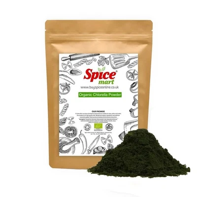 SPICE MART ORGANIC Chlorella Powder Premium Quality Free UK P&P Certified by Soil Asso