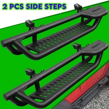 BXQ Nerf Bars FOR 18-25 Jeep Wrangler 2 Door JL Side Steps BLK Running Boards