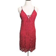 TJD The Jetset Small Red Lace Sexy Bodycon Open Back Party Prom Evening Dress