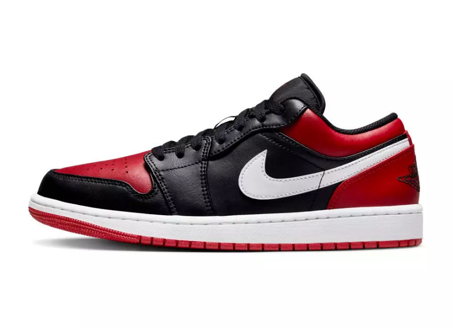 Nike Air Jordan 1 Low Black Red Multi Size US Mens Athletic Shoes Sneakers