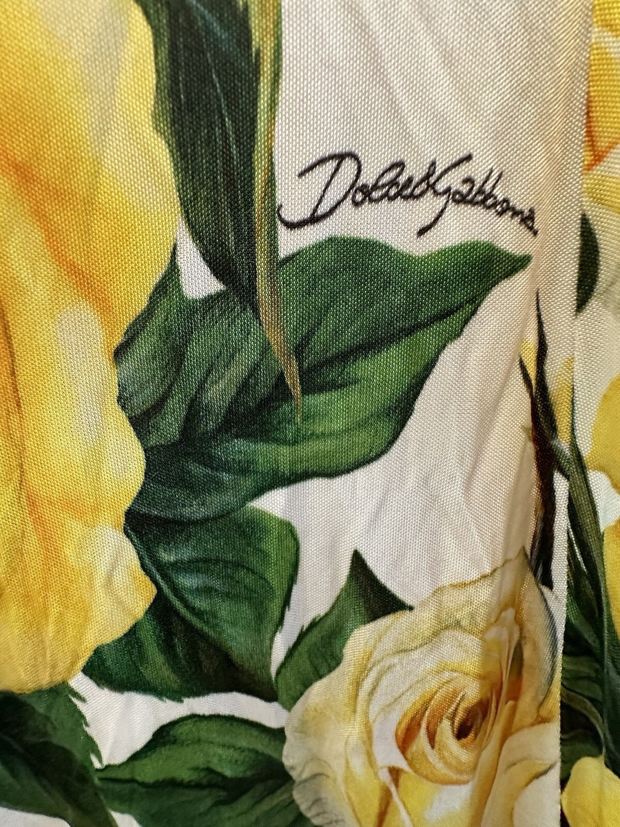 ワンピース Dolce & Gabbana SS25 LONG GOWN EMERALD (F6TJPTGDCTF V0402) dolce gabbana Long organzine round-neck dress Maxi. yellow