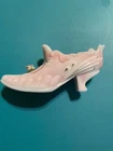 Fenton Slag Glass Pink Rosalind  Slipper Shoe Signed F. Enoch