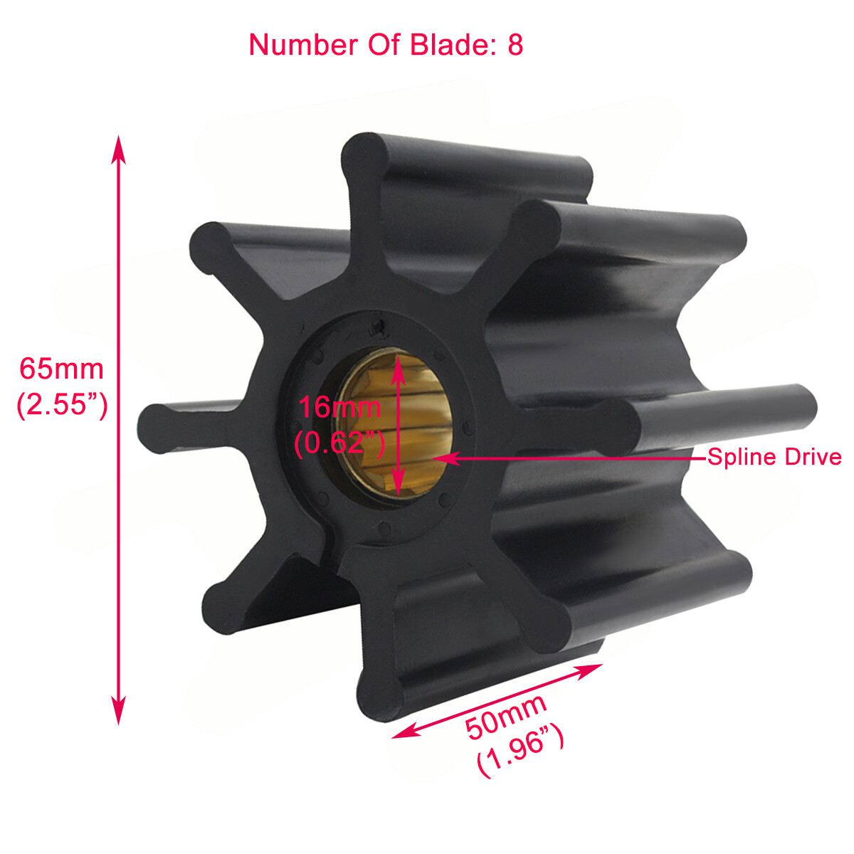 Flexible Impeller Repair Kit Johnson 09-1028B Raw Sea Water Pump Marine 18-3077