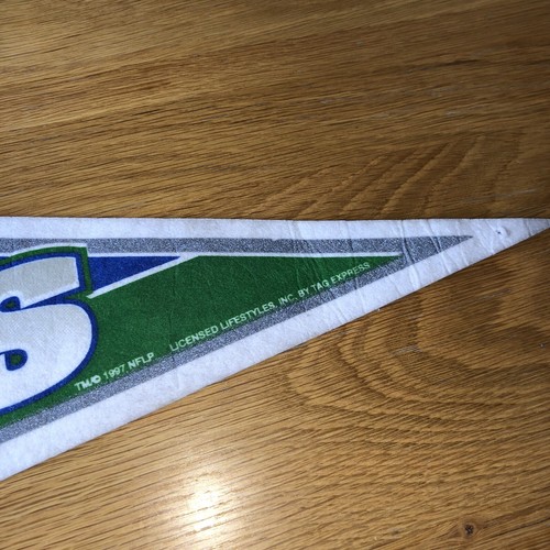 Seattle Seahawks NFLP American Football Wall Flag Pennant Tag Express 1997 - Picture 4 of 9