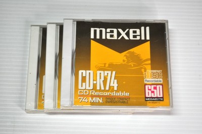 Lot 3 Maxwell CD-R74 Recordable 74 Minute