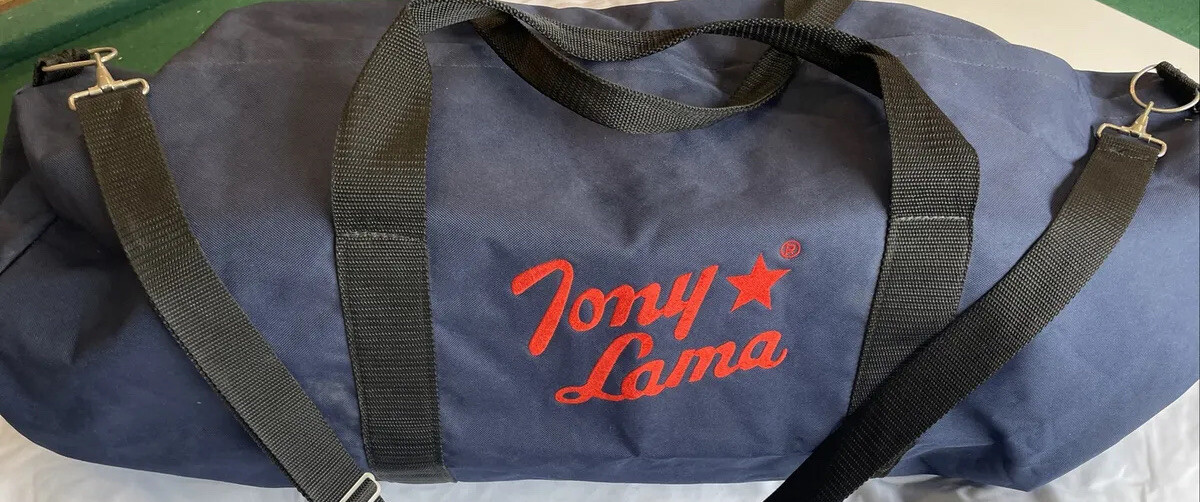 Tony Lama Cowboy Boots Duffel Bag Luggage With Covered Zipper 3 Straps