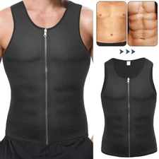 Men's Neoprene Sauna Sweat Waist Trainer Sport Vest Body Shaper Weight Loss Tops