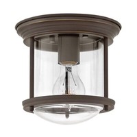 Deckenlampe Badezimmerlampe Deckenleuchte IP44 Bronze Stahl Glas D 19,6 Cm