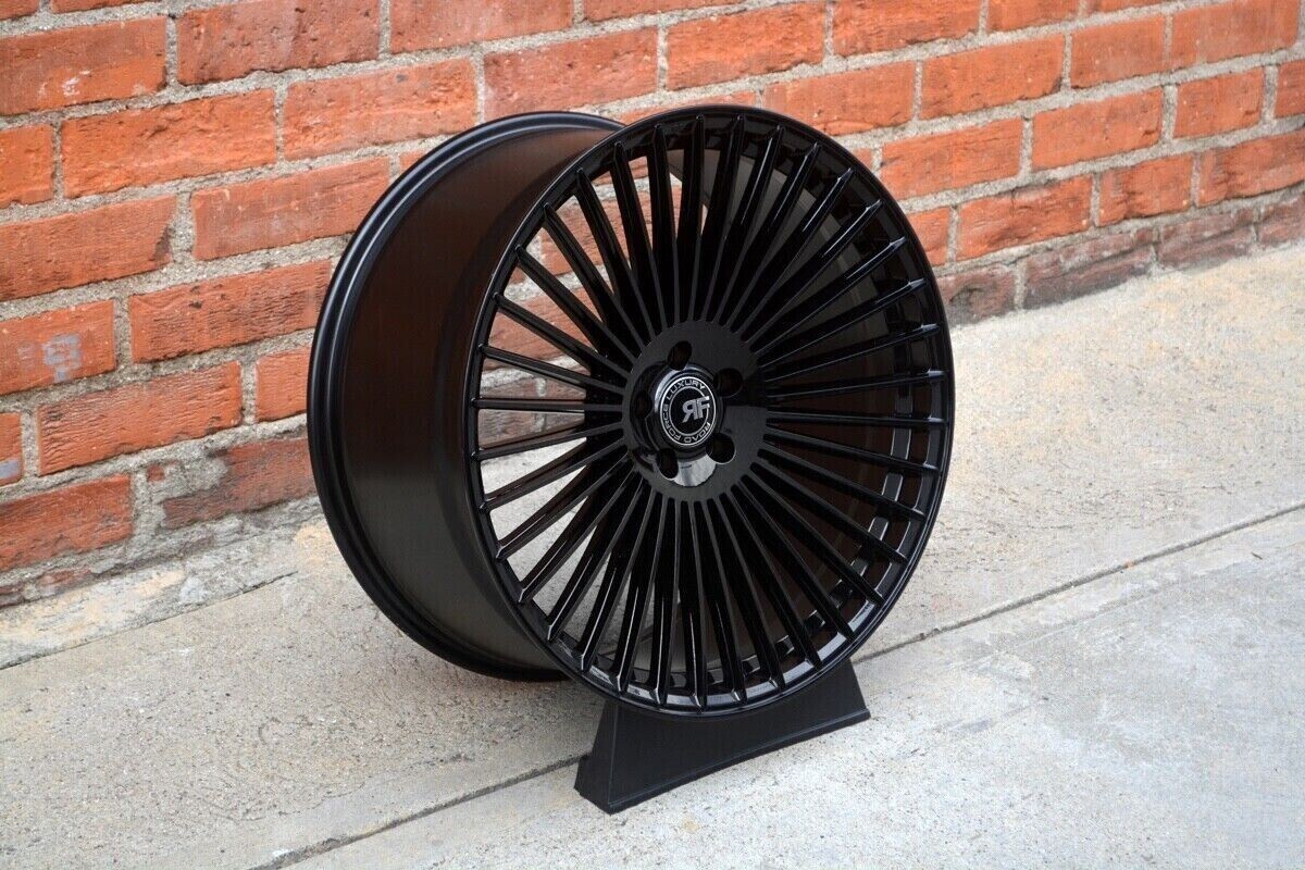 22” RF35 GLOSS BLACK CONCAVE WHEELS RIMS FOR BENTLEY FLYING SPUR 22X9 / 22X10.5