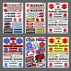 6 Mixed Suzuki Stickers sheet Racing Motorcycle Car Decals Bike Accessories