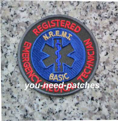 EMR NREMT Emergency Medical Technician Basic Logo sew on embroidery Medic patch 