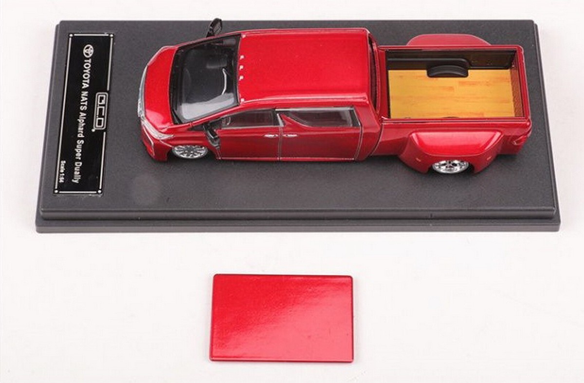 GCD 1/64 Scale NATS Alphard Super Dually Red Diecast Car Model Toy