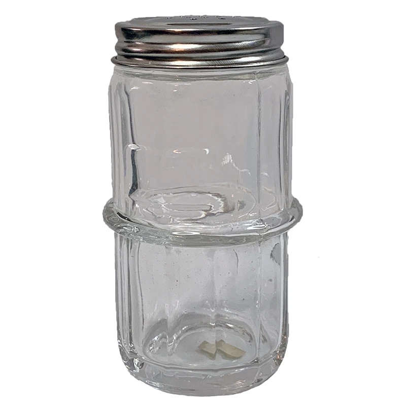 Clear Green or Blue COLONIAL Style Glass Spice Jar with Lid - Hoosier, Sellers  - Image 3 of 4