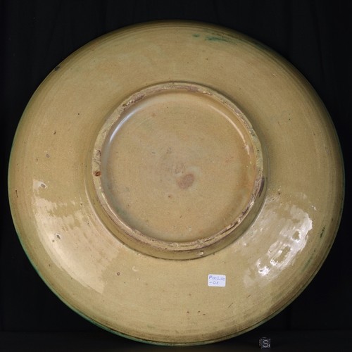 Plat en Faience fin du XIX ème Siècle Diamètre 35 cm Art-Ethnique Maroc- Fés - Foto 2 di 4