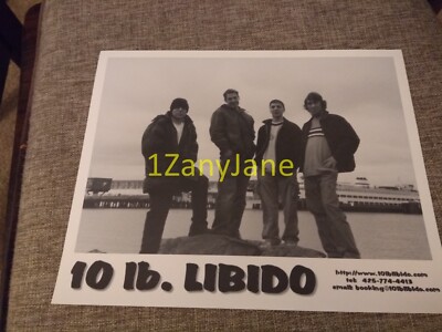 P441 Band 8x10 Press Photo PROMO MEDIA 10 LB. LIBIDO B & W 4 MAN GROUP