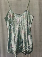 Private Moments Vintage 80s Blue Floral Short Sleeve Nightie and Robe Size 1X