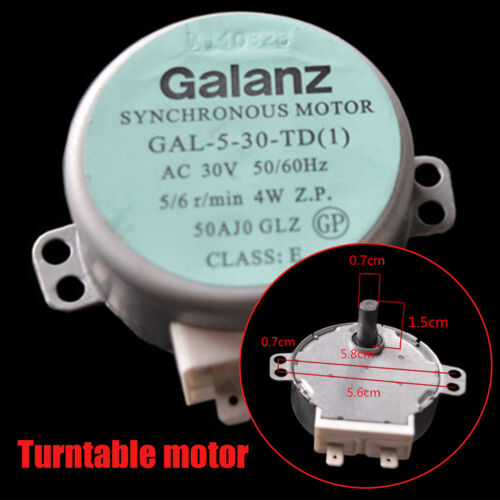 Turntable Motor Synchronous GAL-5-30-TD 30V 4W Replacement for GALANZ Microwave ADE - Picture 1 of 4