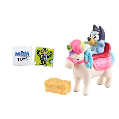Bluey Unicorn Pony Figure Pack 2.5-3'' Articulated Figure Unipony with 2 MoM