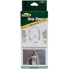 Homax Products 6025 CinchTite Peel 'N Stick Tarp Zipper Door 7'