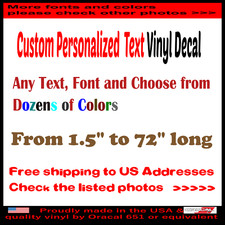 Custom Personalized TEXT NAME Lettering Vinyl Decal Boat Name 7 Years Outdoor