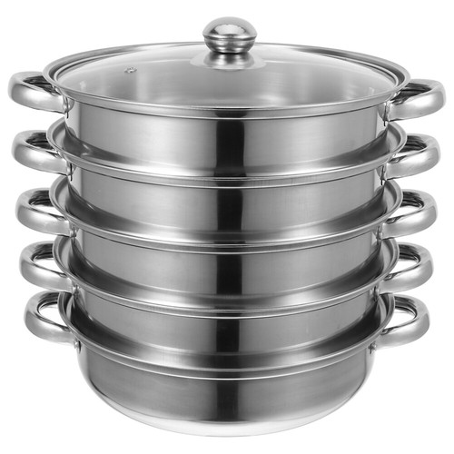 Stainless Steel Steam Hot Pot Cookware Steamer Multi Layer Cooker