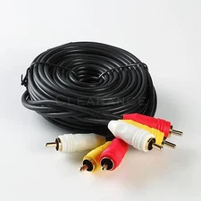 12 Ft Gold Plated RCA Audio Video AV Cable For HDTV DVD VCR